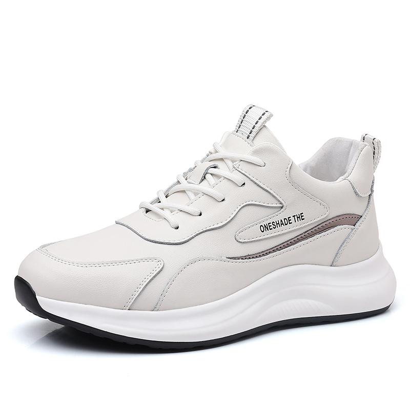 Thick Soled Sports Shoes Outdoor Hiking Shoes Men's Casual Shoes Winter Cotton Style Men's Genuine Leather Shoes Free Delivery