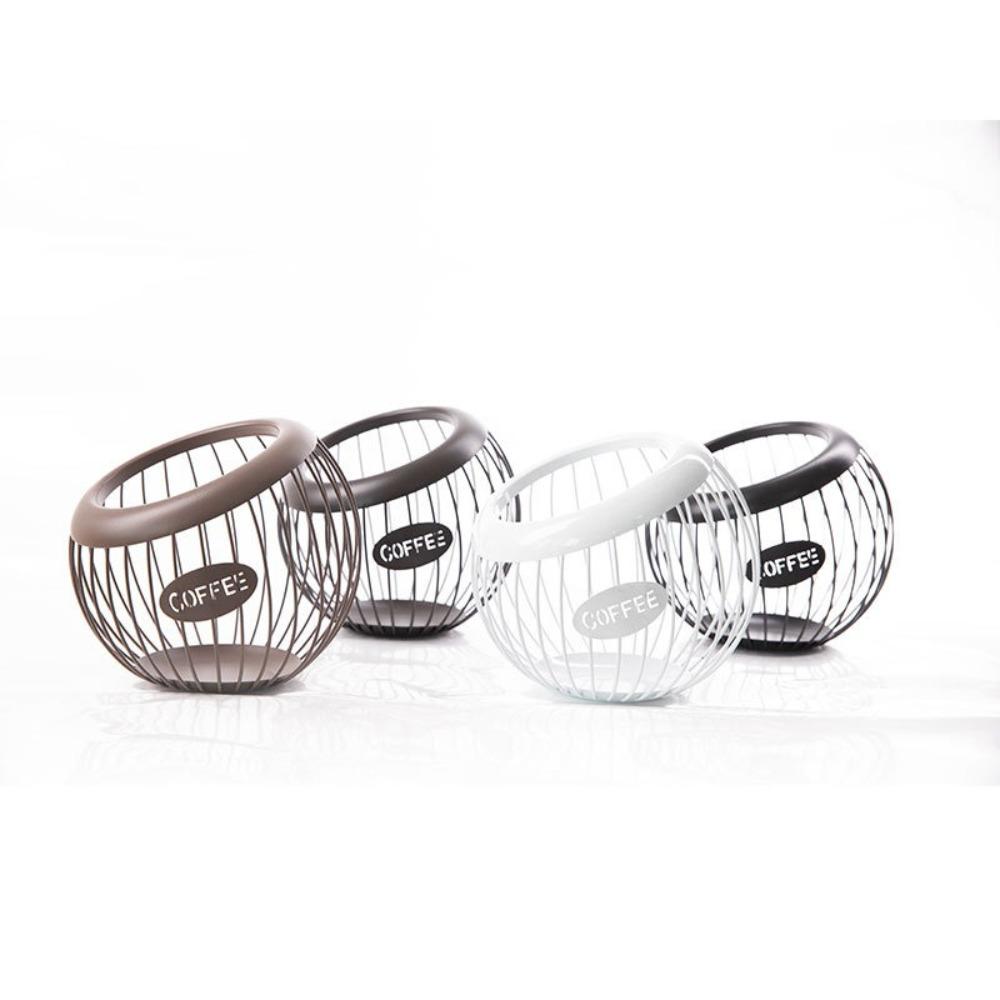 IJzeren Koffiepadhouder Grote Capaciteit Multifunctioneel Espresso Capsule Houder Container Snack Fruit Organizer