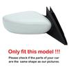 For US Nissan Altima 2013 2014 2015-2018 ABS Rearview Side Mirror Cover Wing Cap Exterior Door Housing Trim Adhesive Sticker