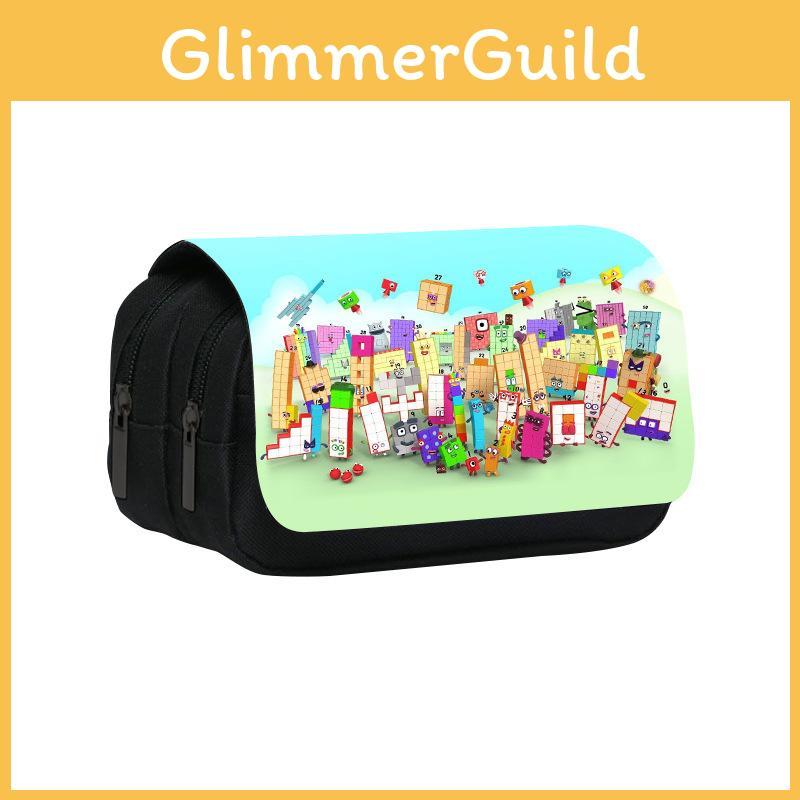 Numberblocks Double Layer Pencil Bag With Spacious Design For Use Classroom