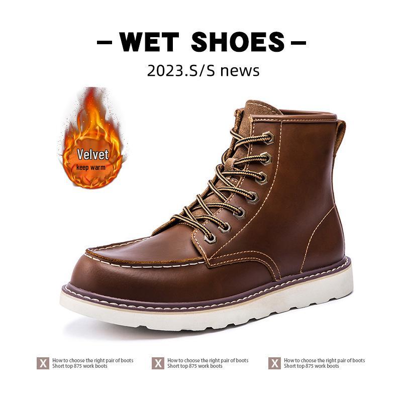Men's Retro Martin Boots 2025 - Extra Size Spring/Autumn Outdoor Short Work Boots