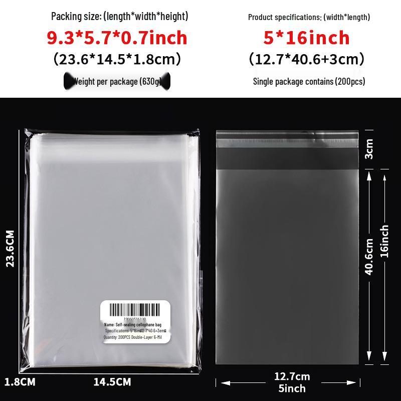Clear Self-Adhesive OPP Bag for Candy, Snack, or Bread Packaging