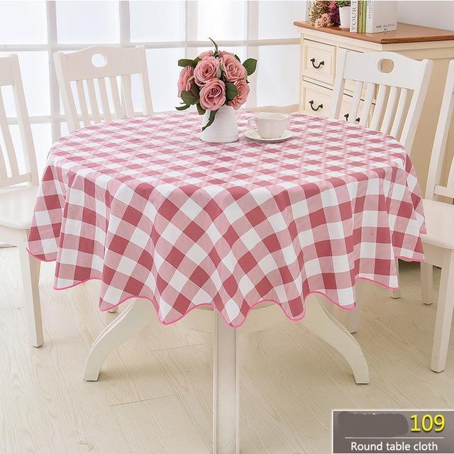 Flower Round Table Cloth Waterproof Pastoral Pvc Plastic Kitchen Tablecloth Oilproof Decorative Elegant Fabric Table Cover