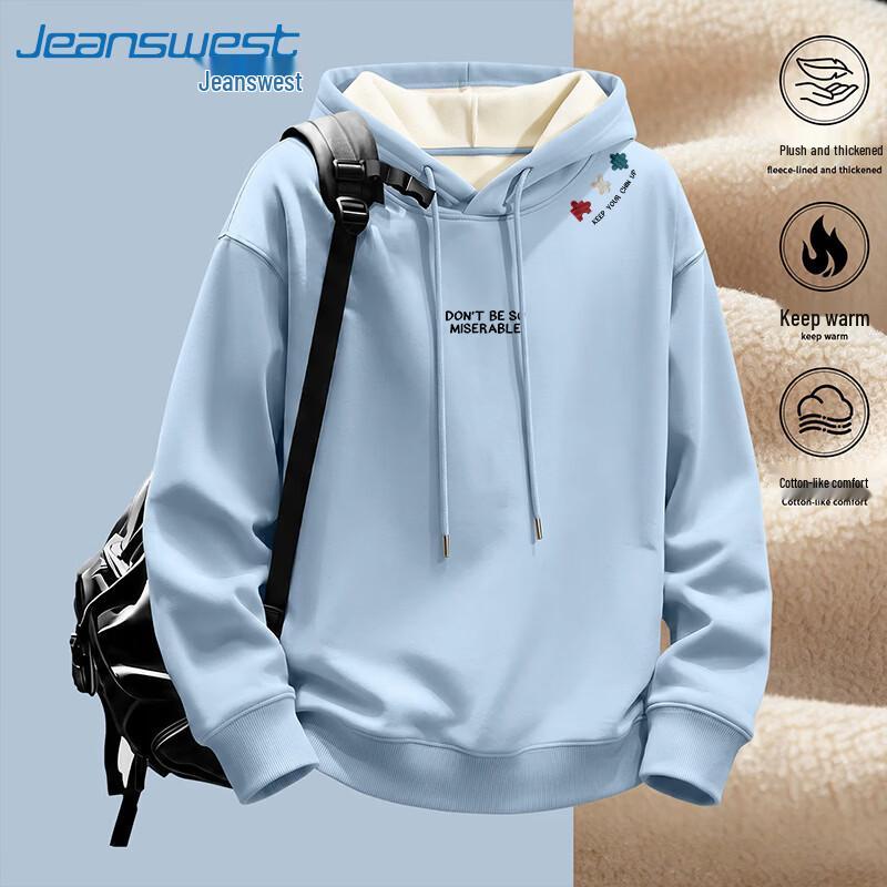 Jeanswest Unisex Fleece-Lined Hooded Pullover Sweatshirt