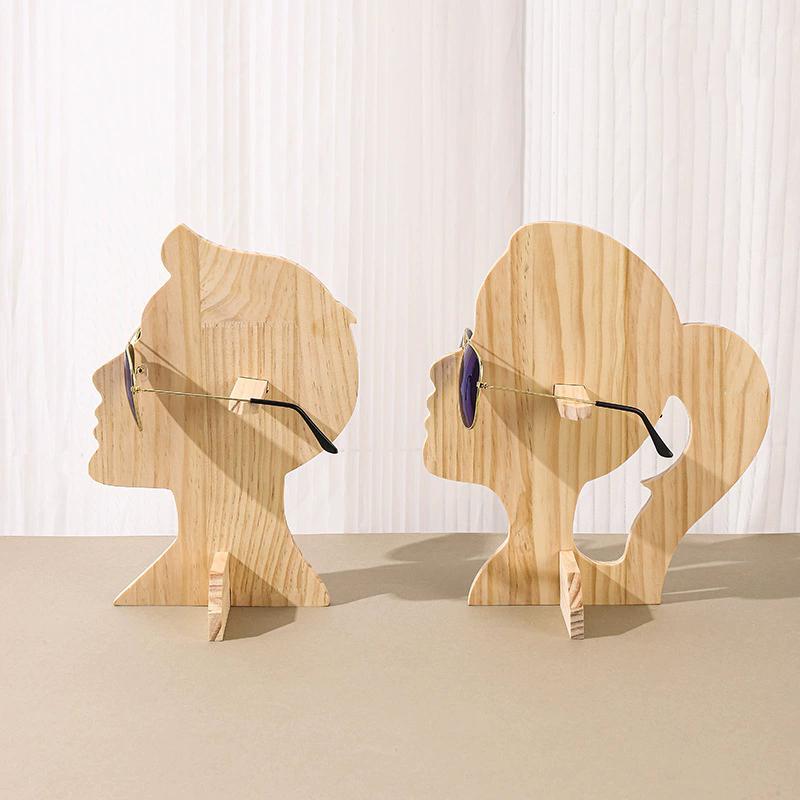 WTEMPO DIY Glasses Holders & Stands Modern Abstract Face Design Eyeglass Holders Glasses Compact Desktop Organizer for Home/Office