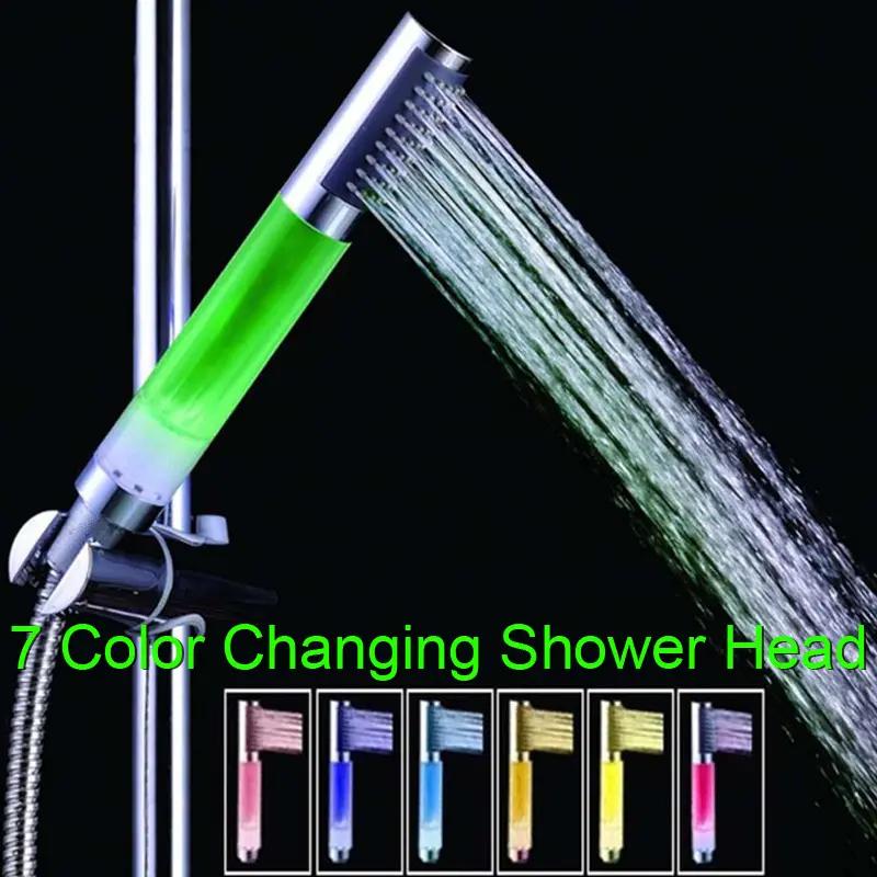 Cheap 7 Colors Changing Led Shower Head Colorful Light Led Bath Shower