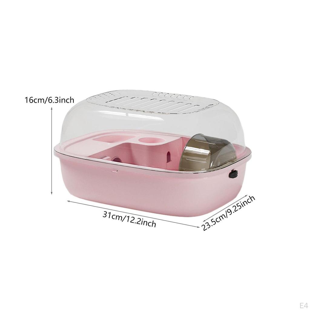 Hamsterkäfig Habitat Öffnungsbares Oberteil Transportbox Tragbares Haus für Igel Meerschweinchen Zucker