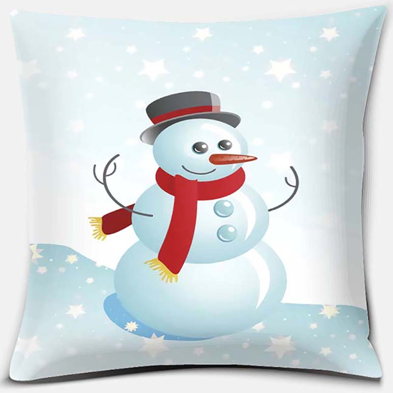 Santa Print Series Pattern Pillowcase Square Pillowcase Home Office Decoration Pillowcase