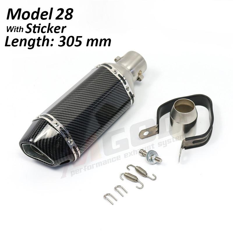 Universal Motorcycle Exhaust Pipe 51mm DB Killer Escape Moto Racing Modified Pit Bike For Kawasaki Z650 Ninja400 Versys 650 MT09