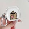 Clear Earphone Cases Cover With Hook Case For Samsung Galaxy Buds 3Pro 3 FE 4 Pro 4Pro Live 2Pro 2 Cute Capybara Cartoon