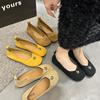Korean version of shallow mouth with Mary Jane shoes flat ballet shoes 2025 early spring new French single shoes women's shoes