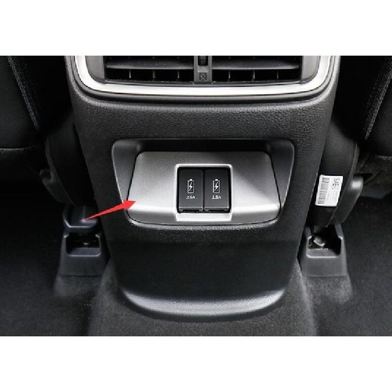 Matte Silver Rear USB Socket Switch Cover Trim Fit For Honda CRV CR-V 2017-2022