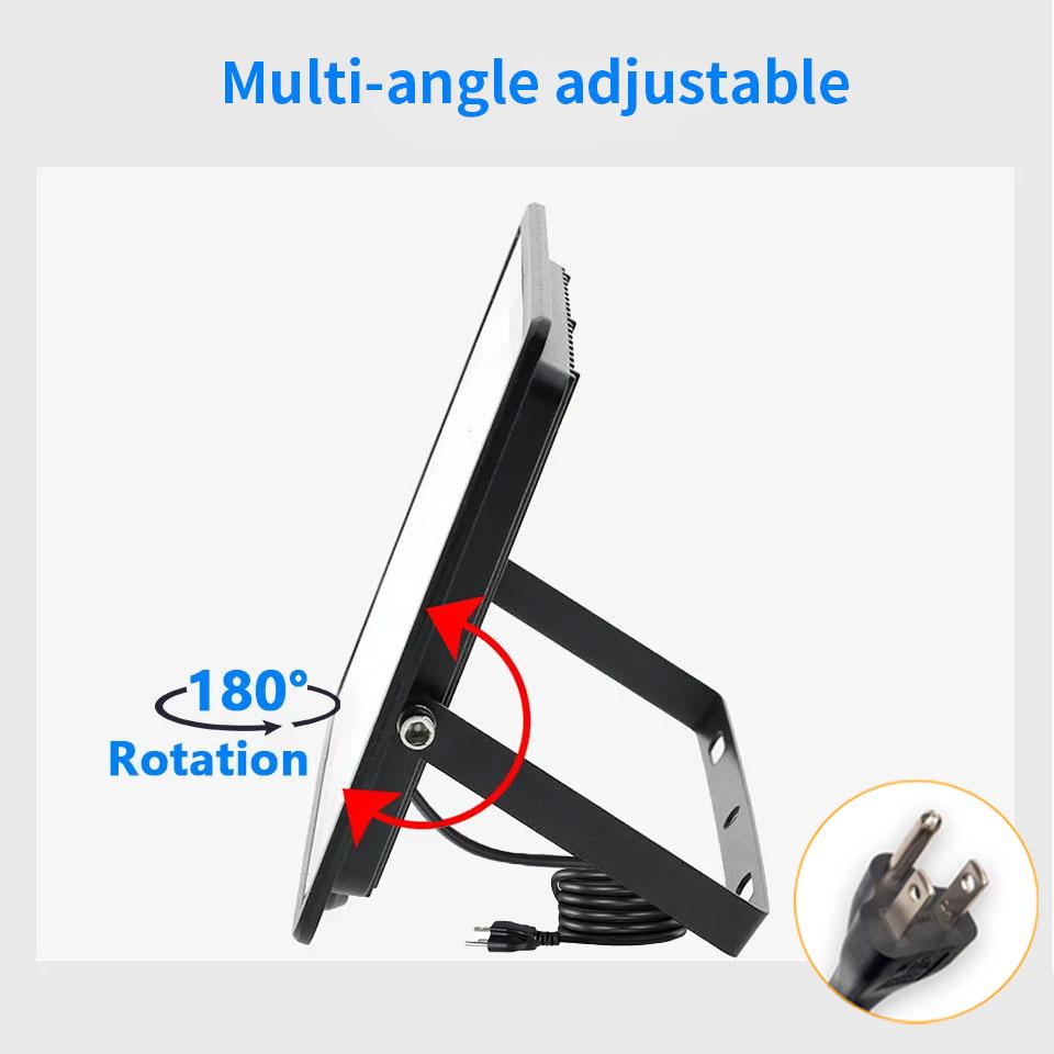 LED FloodLight With Plug Outdoor AC110V 10W 20W 30W 50W 100W Reflector Spotlight Street Light Wall Lamps Garden Lighting Focus