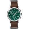 Timex Weekender Chrono TW2P97400 Watch, Brown, Officially Imported