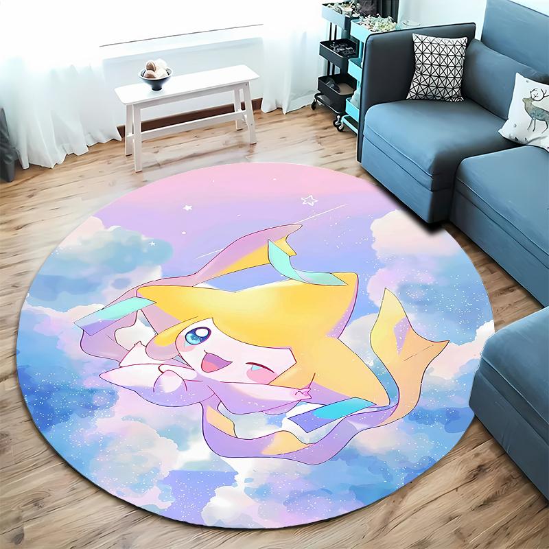 5 Sizes Classic Doraemon Print Round Carpet Living Room Anti-Slip Mat Bedroom Sofa Table Home Large Mat Gift for Kids and Adults