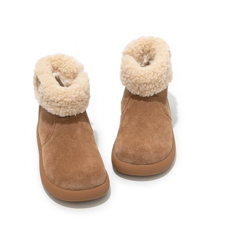 Winter Warm Snow Boots for Girls Thickened Fleece-lined Cotton Shoes for Children Fashionable Non-slip Cotton Boots for Toddlers