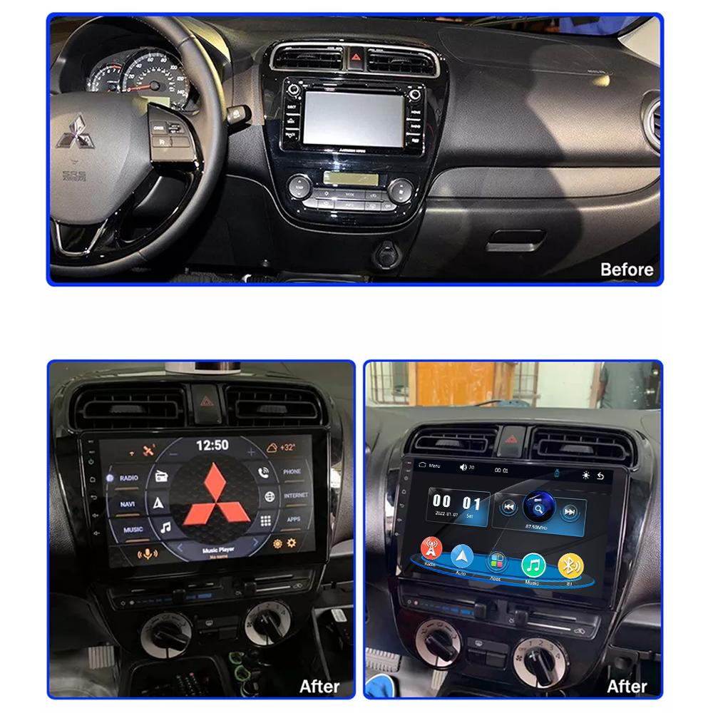 Icreative Car Radio Multimedia MP5 Player Head Unit Stereo BT For Mitsubishi Mirage Attrage 2012-2018