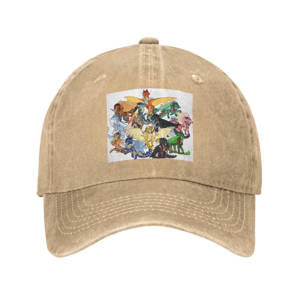 Wing Of Fire All Dragon Washed Denim Cap Casual Baseball Caps Adjustable Hat Summer Unisex Baseball Hats