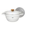 Pot for and Frying 27cm with Rack White All-purpose Multi-function Boiling, Simmering, Steaming, All-in-one (5.4L) BMP-27FW Y