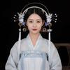 Flower Hanfu Tassel Hair Hoop Beads Swaying Fairy Headwear Antique Chinese Ancient Hairband  Girls