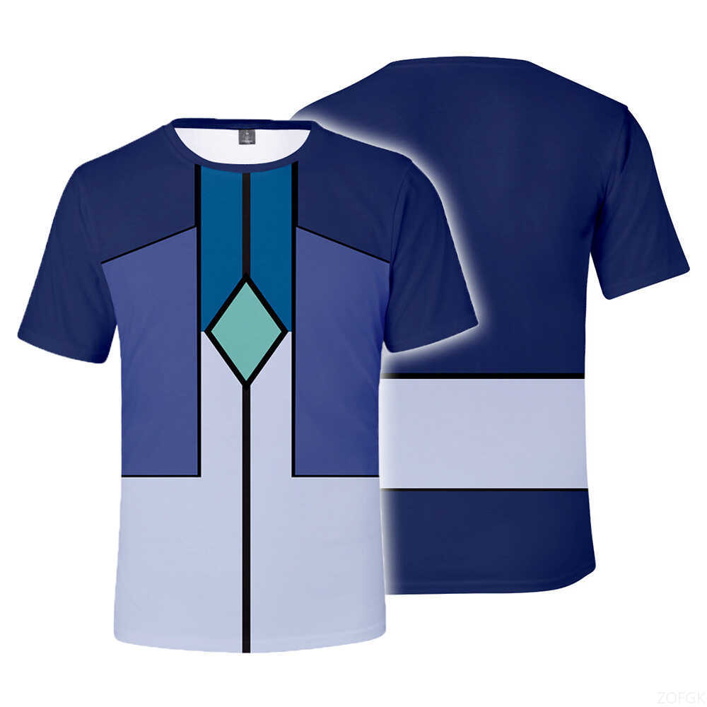 Summer Cartoon Anime Mobile Warrior 3D Casual Short Sleeved Printed Personalized Loose Round Neck Comfortable T-shirt