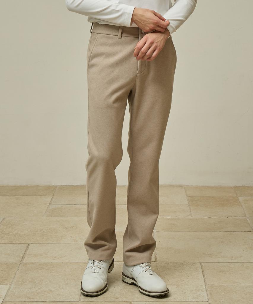 Antomas Wool-Like Twill Double-Weave Brushed Pants Men'S - Beige
