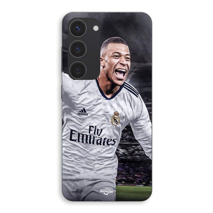 Coque de téléphone - MANIACASE - Samsung Galaxy S23 Plus - Silicone - Noir - Kylian Mbappe Real Madrid