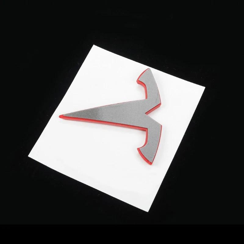 For Tesla Model 3 ModelY Metal Alloy Car Front Hood Emblem Rear Trunk 3D Sticker Replacement Badge Accessories
