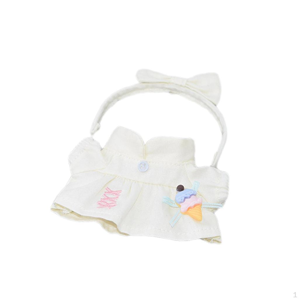 2 Pieces 17cm Doll Clothes, Dress And Headdress, Up Elegant Set for Pendant