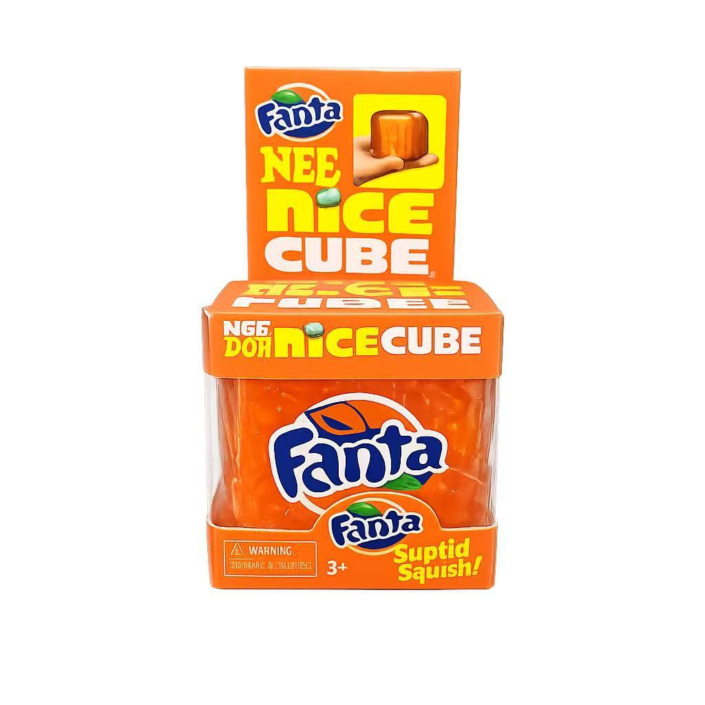 Dr Pepper X NeeDoh Nice Cube Squishy Soft Squeeze Fidget Cube Stress Relief Anxiety Relief Sensory Toy for Kids and Adults