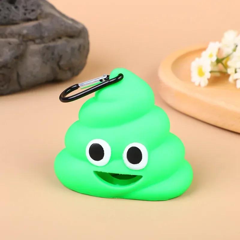Poop Shaped Pet Waste Bag Dispenser with Clip Portable Dog Bag Holder for Outdoor Walking Travel Hiking and Daily Pet Care
