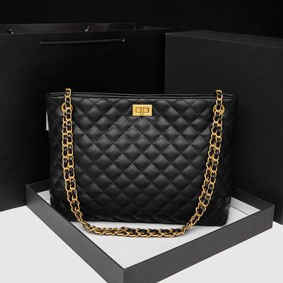 Diamantgittertasche Große Kapazität Damenhandtasche Kleine Duftkette Schultertasche Tägliche Umhängetasche