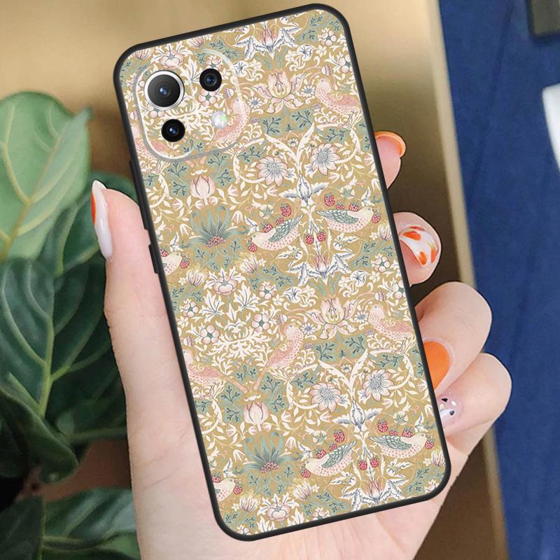 

Кейс William Morris Strawberry Thief для Xiaomi 15T 14T 13T Pro 14 15 Ultra 17 Pro Max POCO X7 F8 Pro X5 X6 F5 F6 F7 Чехол Xiaomi 15 Pro