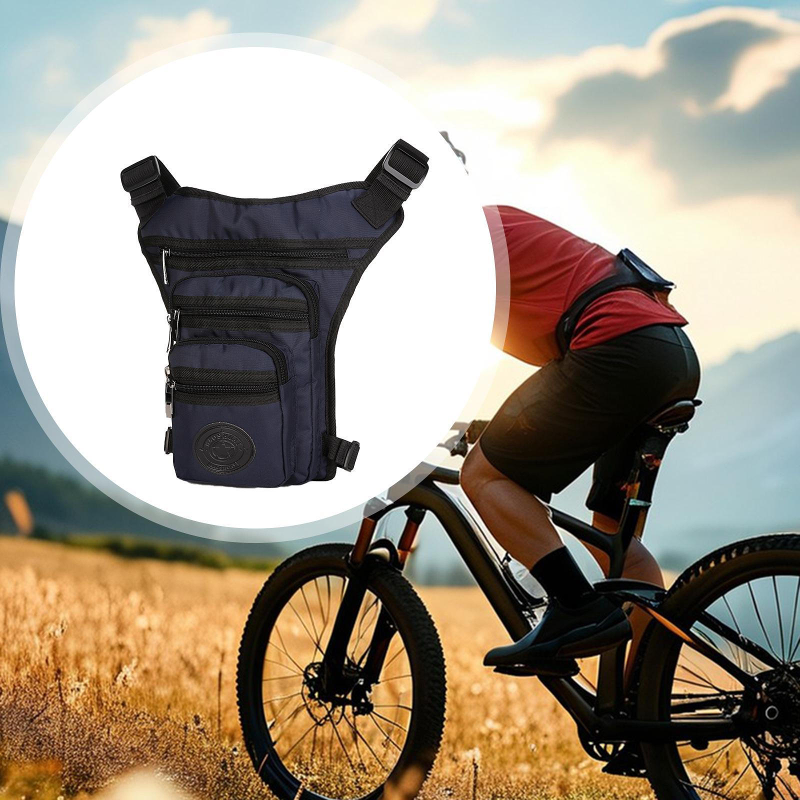 

Men Waist Bag Multifunctional with Leg Strap Hip Pack Fanny for Outdoor Riding Travel чёрный