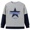 Converse Kids Star Logo Print Faux Two-Piece Long Sleeve T-Shirt