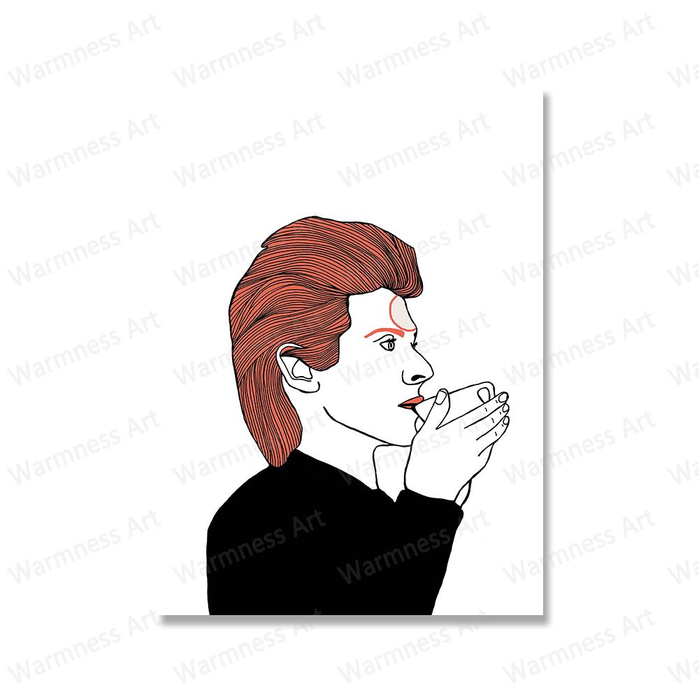 

Музыкальные постеры в стиле рок-н-ролл, знаменитые деятели, пьющие чай, художественные настенные картины, черно-белые изображения с принтом для бара, декор для дома и офиса 21x30cm No Framed бордовый