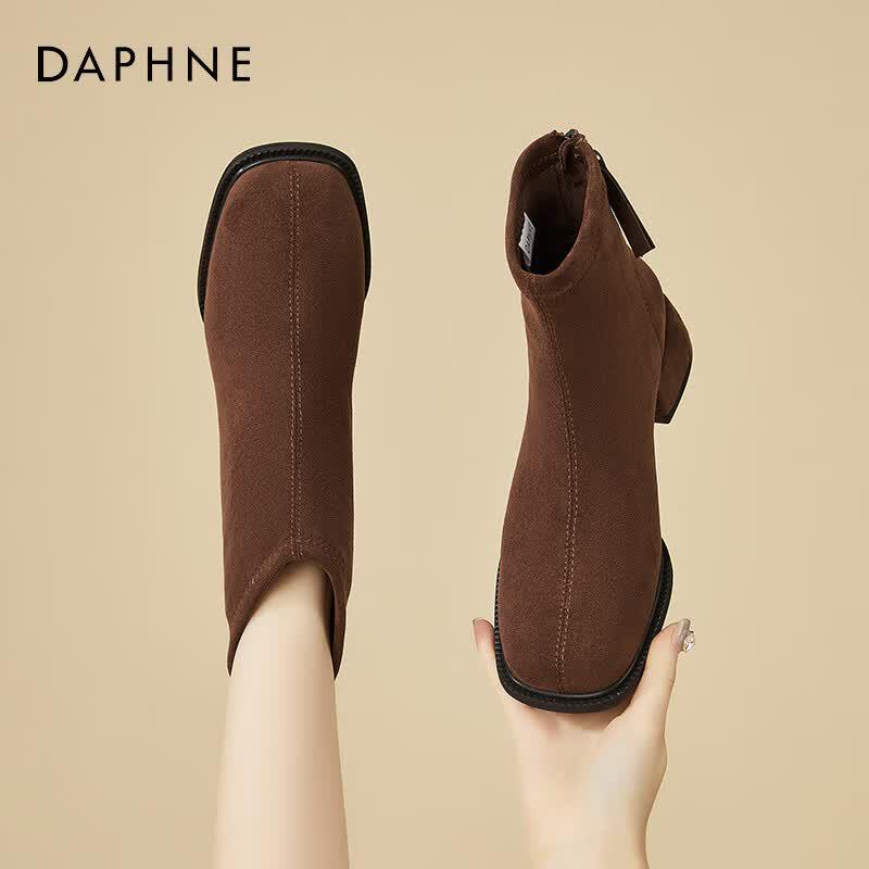 Daphne Women s Suede Mid-Heel Ankle Boots 37