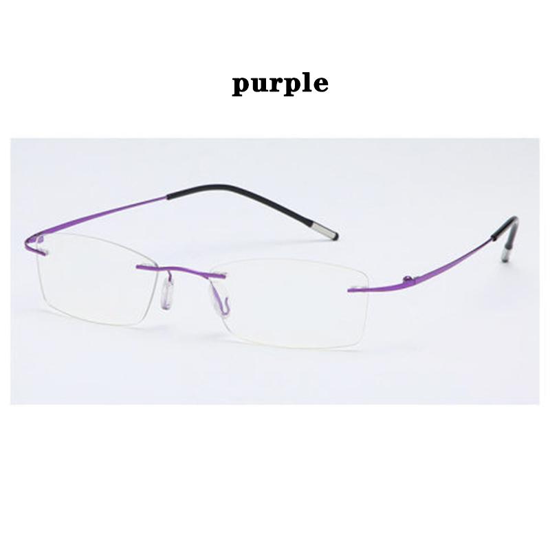 Man Rimless Reading Glasses Women Blue Light Blocking Read Glasses Hd Lenses Presbyopic Eyewear Frameless Presbyopia Eyeglasses