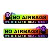 Funny Reflective Death God No Airbag Sticker for Motorcycles and Cars