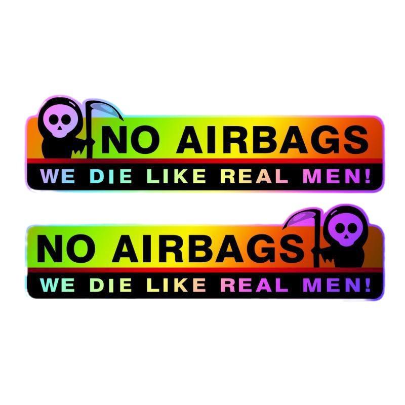 Funny Reflective Death God No Airbag Sticker for Motorcycles and Cars