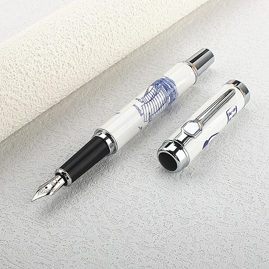 Jinhao Ceramics ручка перьевая серия Smooth Sailing серебристый клип 0.5 мм тонкое перо для письма подписи офис школа F 0.5MM