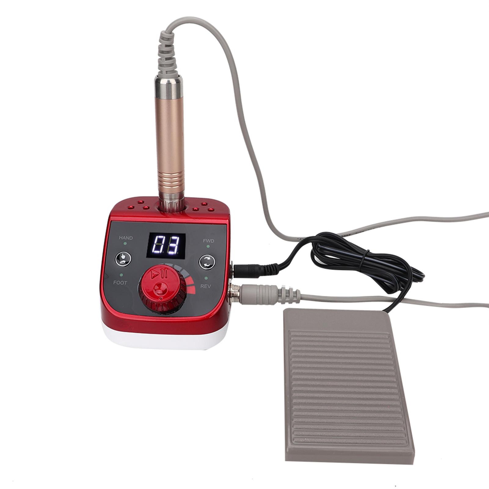 

35000 об/мин Машина для шлифовки и полировки ногтей Электрический инструмент для сверления ногтей Инструменты для маникюра UK Plug красный