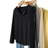 V-neck Base Blouse for Women Can Wear Latest Early Spring Long-sleeved T-shirt with Slim Fit and Slim Top for Flesh Covering