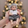 Bambola Bambino in Silicone Completamente Solido da 8 pollici Flessibile Elastica Super Morbida Carina Piccola Dimensioni Squish Silicone Realistica Reborn Bambola Bambino Giocattolo