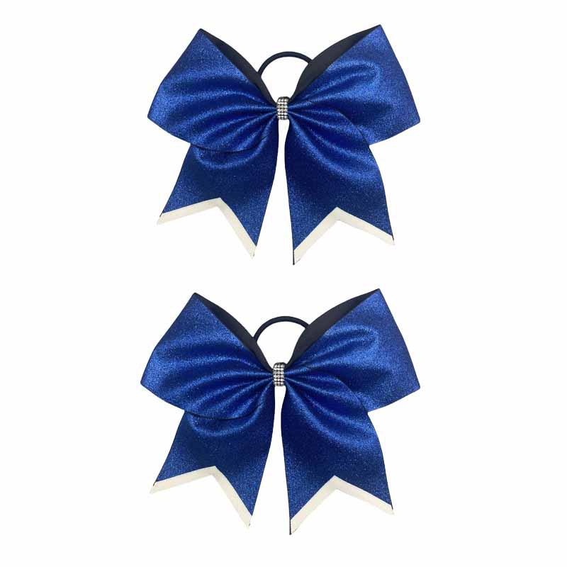 European & American Style Glitter Blue Bow Hair Tie for Girls