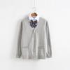 Unisex Japanese College-Style Knitted Cardigan Sweater for Students