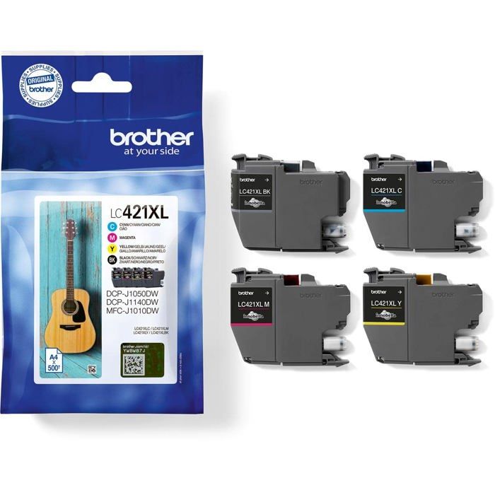Cartouches d'encre - Brother - LC421XL - Pack de 4 - Multicolore - Original