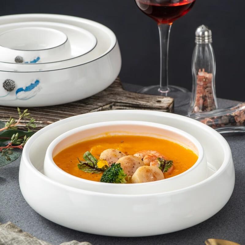 Large Nordic Ceramic Deep Serving Bowl