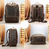 Men's Fashionable and Casual Travel Backpack with Shoulder Straps and Leather Schoolbag