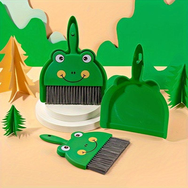 Cartoon Dustpan And Broom Set, Mini Cleaning Brush for Desktop, Small Broom Combination for Table Cleaning